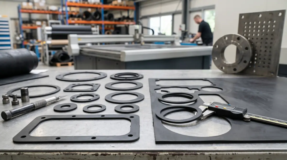 Diseño de empaques cortados - imagen tecnica de elastomeros