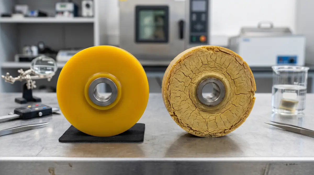 Hidrólisis en poliuretanos y hules - imagen tecnica de elastomeros