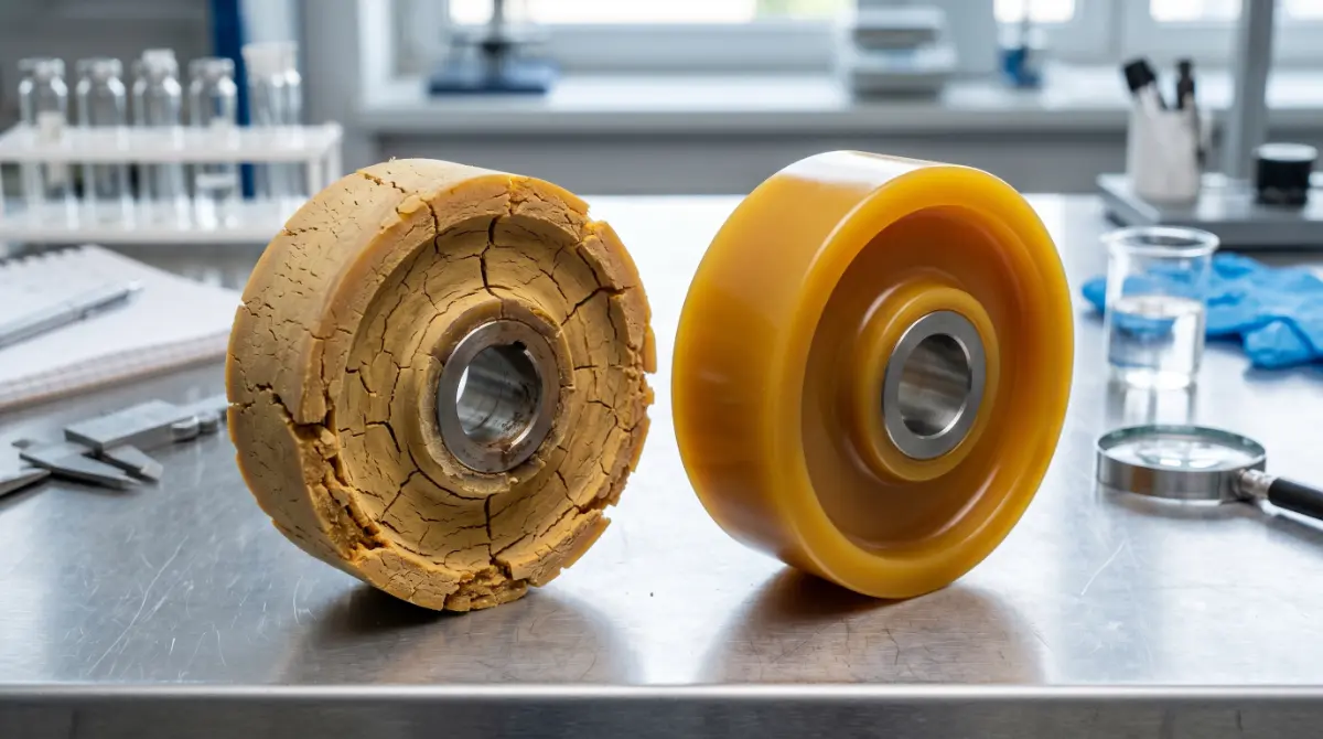 Hidrólisis en poliuretanos y hules - imagen tecnica de elastomeros